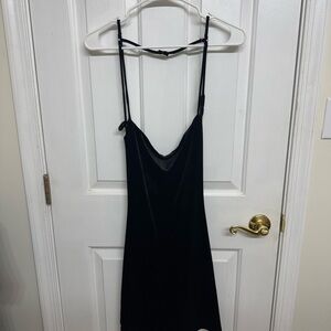 Elegant Black Spaghetti Strap Dress
